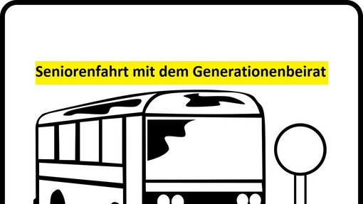 Grafik schwarz-weiß Foto mit gelber Aufschrift der Stadt Friedrichsthal