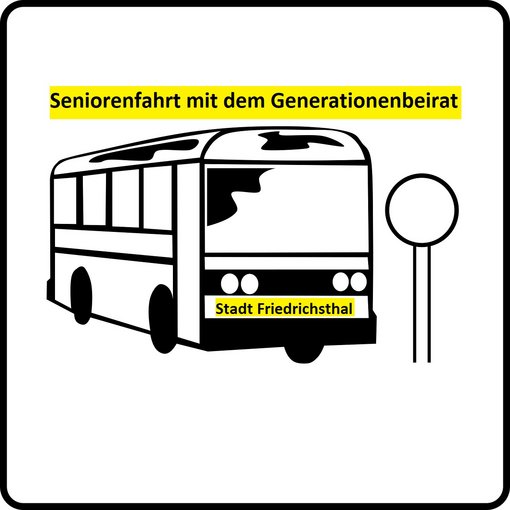 Grafik schwarz-weiß Foto mit gelber Aufschrift der Stadt Friedrichsthal