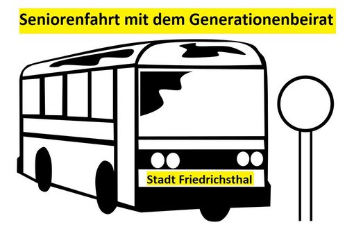 Grafik schwarz-weiß Foto mit gelber Aufschrift der Stadt Friedrichsthal