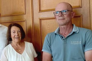 Foto zeigt v.l.n.r. Detlef Gebhard, Bärbel Klär-Blass, Friedrich Singer 