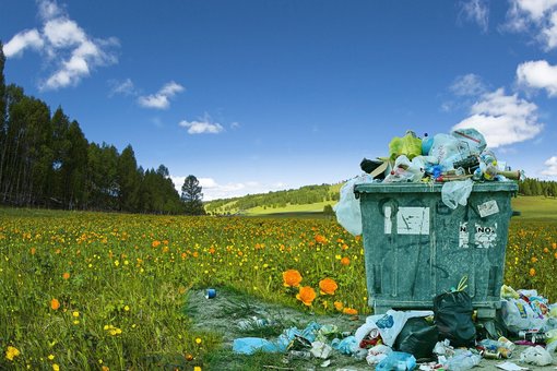 Bild zeigt eine Mülltonne