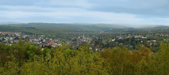 Weitsicht über Friedrichsthal und Sulzbachtal