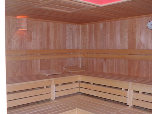 Bild zeigt Sauna von Innen